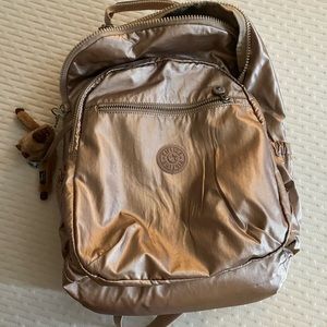 Kipling Rose Gold Laptop Backpack